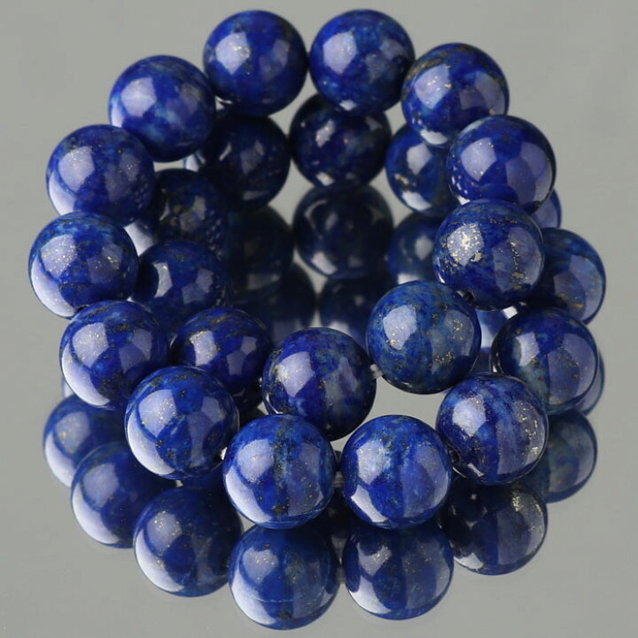ラピスラズリブレスレット≪6mm玉≫｜パワーストーン｜天然石｜ラッピング無料 100%天然、認定6.25 ラッティ ラピスラズリ/ラジワード ラジュワート ラジュラート ラピスラズリ ジェムストーン, 天然ラピ