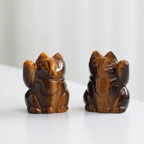 楽天市場】タイガーアイ 虎目石 招き猫の通販