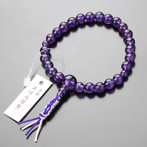 数珠ブレスレット 紫水晶 上質 ボサ付き 約7mm 4A