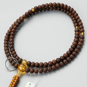 曹洞宗 数珠 男性用 108玉 尺二 艶消し シャム柿 黄水晶 本銀輪 正絹製・2色紐房【本式数珠 京念珠 京都 禅宗 尺2 尺二玉 11月の誕生石 シトリン 天然木 木製 銘木 贈り物 ギフト マイ数珠 IM 2000