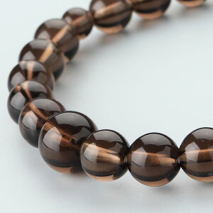 数珠ブレスレット 約8ミリ 茶水晶【腕輪念珠 天然石 パワーストーン スモーキークォーツ 煙水晶 お守り 女性用 レディース 贈り物 プレゼント 8mm ブラウン BIM 107080010】