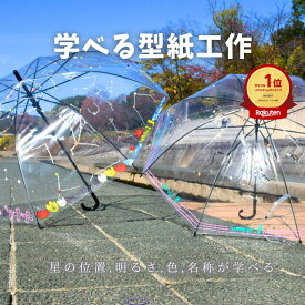 工作キット 星座傘 まるで 星座早見盤 8本骨50cm/65cm傘対応 製作用型紙のみ 星座 星座早見表 宇宙 グッズ 天体 好き 理科 自由研究 小学生 中学年 高学年 傘 手作り 子供 簡単 男の子 女の子 勉強 プラネタリウム 知育 学習 夏休み 自由研究 プレゼント 宇宙 好き おもちゃ