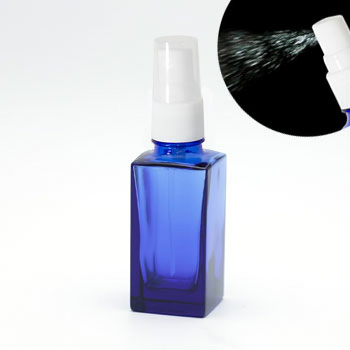 楽天市場】【日本製】スプレーボトル 遮光瓶□（青・角型）30mL×5本 
