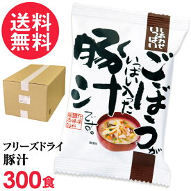 フリーズドライ ごぼういっぱい豚汁 業務用(300食入り)とん汁 高級 お味噌汁 みそ汁 野菜 コスモス食品 インスタント