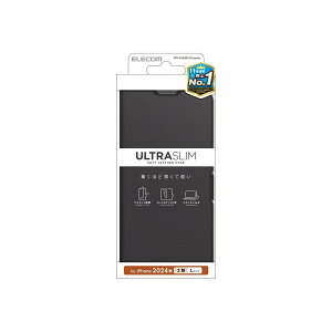 ELECOM iPhone 16 Plus�p �\�t�g���U�[�P�[�X ���^�E���Εt �u���b�N PM-A24BPLFUBK