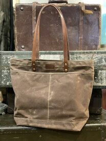 ARTIFACT BAG Co. アーティファクトバッグ Zipper Tote in Rust Wax Canvasジッパー トート　バッグ(Bourbon Leather）
