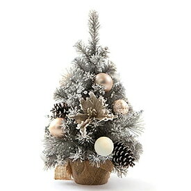 【10％OFFクーポン♪マラソン】輝く♪ LED クリスマスツリー 卓上 45cm 60cm ＼楽天1位／ 北欧 ミニツリー オーナメントセット ライト付 赤 レッド GD ゴールド SV シルバーXmasツリー オーナメント セット ミニ キラキラ 組み立て簡単 常時点灯 松ぼっくり