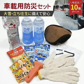 【P3倍♪マラソン】車載用防災セット 立ち往生の備えに 雪 渋滞 台風 豪雨 洪水 水害 防災セット 車載用セット 車用防災セット 防災用品 防災トイレ 非常用トイレ 防災グッズ セット 災害用 災害セット 避難グッズ 一人用 水 食品
