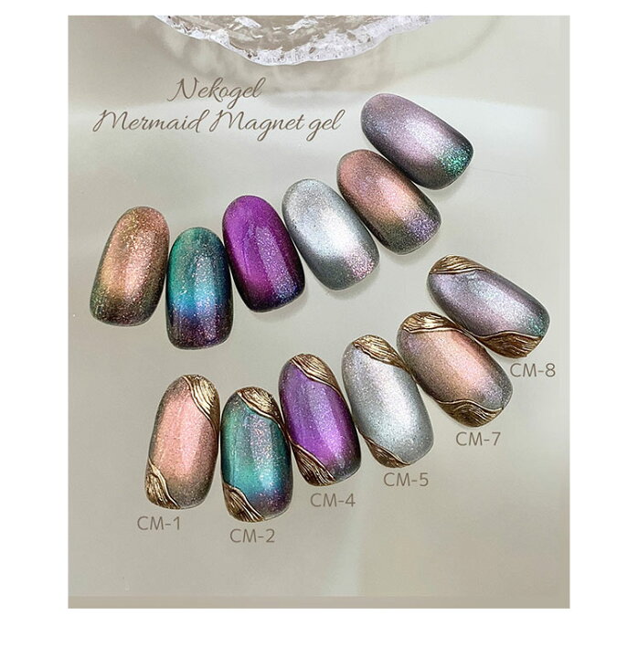 楽天市場】☆22％OFF☆【6色セット】ネコジェル マーメイドマグネット 