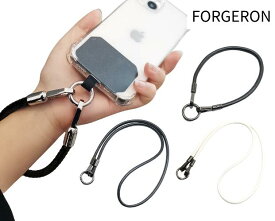 FORGERON PUレザー スマホストラップホルダー スマホショルダー ハンドストラップ ネックストラップ ショルダーストラップ 落下防止 斜めがけ 首かけ メンズ レディース ユニセックス 男女兼用[156R]