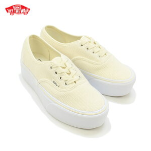バンズ VANS オーセンティック スタックフォーム リブニット AUTHENTIC STACKFORM RIB KNIT)レディース 厚底 スニーカー Antique White True White vn-0a5kxxaz1