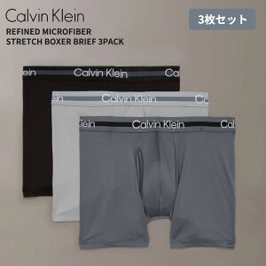 �J���o���N���C�� �����Y �A���_�[�E�G�A �{�N�T�[�p���c Calvin Klein ���t�@�C���h �}�C�N���t�@�C�o�[ �X�g���b�` �{�N�T�[ �u���[�t 3���g Refined Microfiber Stretch Boxer Brief 3Pack �O�J�� �j������