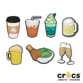 クロックス CROCS ジビッツ jibbitz シューズアクセサリー 飲み物 Drink タピオカ コーヒー 小物 サンダル シューズ チャーム デコ カスタム カスタマイズ[PNK]