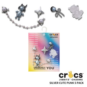 NbNX CROCS Wrbc jibbitz V[YANZT[ Vo[ L[g pN 5pbN Silver Cute Punk 5 Pack  T_ V[Y `[ fR JX^ JX^}CY 킢 
