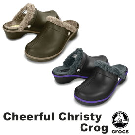 【ポイント5倍以上】クロックス CROCS ガールズ チアフル クリスティ クロッグ Cheerful Christy Crog ボア ファー ガールズ 子供用 秋冬用 [AA]