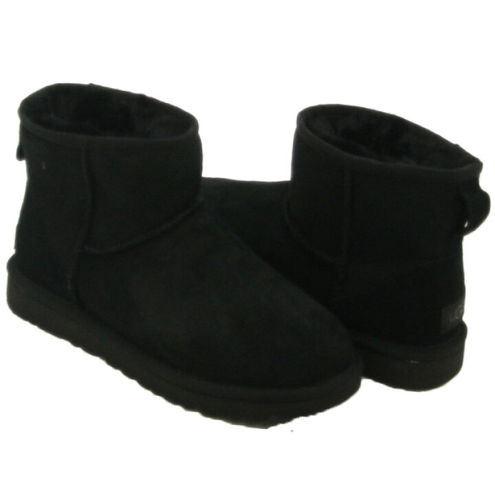 UGG 黒 W CLASSIC MINI 22センチ｜ムートンブーツ