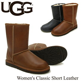 アグ UGG ウィメンズ クラシック ショート レザー Classic Short Leather シープスキンブーツ ムートンブーツ [CC]