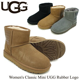 ＼SUPER SALE／アグ UGG ウィメンズ クラシック ミニ UGG ラバー ロゴ Women's Classic Mini UGG Rubber Logo ムートンブーツ [CC]