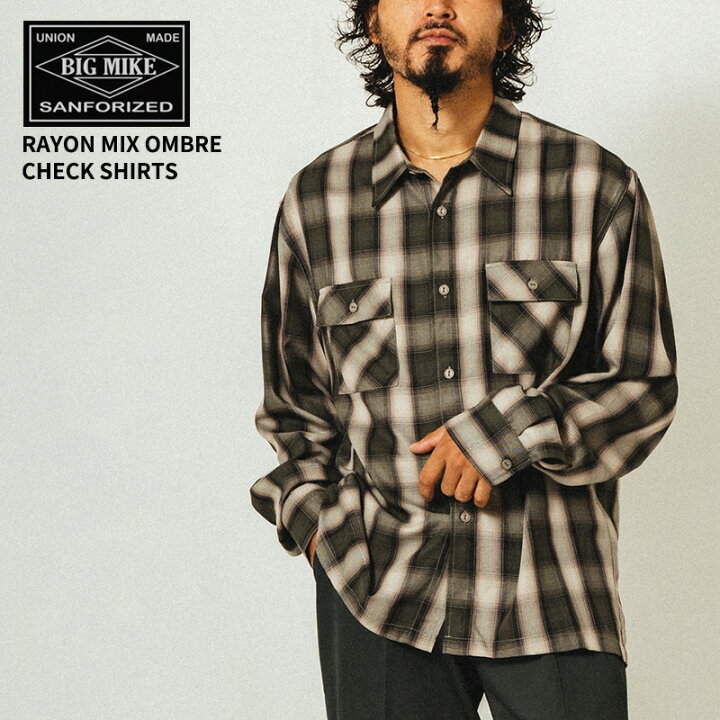 セール中⚠️ BIG MIKE ビックマイク オンブレチェックシャツ Shirts | 【BIG MIKE / ビッグマイク】 BIG MIKE オンブレチェックシャツ
