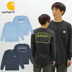 ＼タイムセール開催中／カーハート Carhartt Relaxed Fit Heavyweight Long-Sleeve Pocket Crafted Graphic T-shirt 105425 TK5425 メンズ 長袖 Tシャツ ワークウェア ロンT [AA]