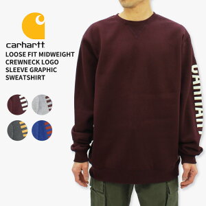 �J�[�n�[�g Carhartt Loose Fit Midweight Crewneck Logo Sleeve Graphic Sweatshirt TS5444 �����Y �N���[�l�b�N�X�E�F�b�g �g���[�i�[ 105444