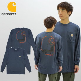 ＼タイムセール開催中／カーハート Carhartt Loose Fit Heavyweight Long-Sleeve Hunt Graphic T-shirt 105487 TK5487 メンズ 長袖 Tシャツ ワークウェア ロンT [AA]