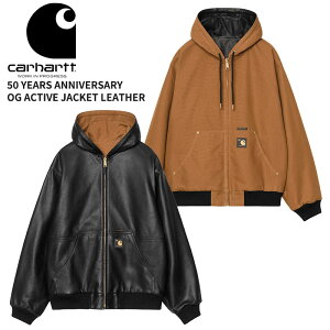 �J�[�n�[�g �_�u�����[�A�C�s�[ �����Y ���o�[�V�u�� �W���P�b�g Carhartt WIP 50���N�L�O �A�N�e�B�u�W���P�b�g ���U�[ 50 YEARS ANNIVERSARY OG ACTIVE JACKET LEATHER ���� �A�E�^�[ ���[�N�E�F�A I035967
