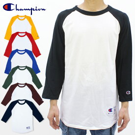 【ポイント5倍以上】チャンピオン Champion ラグラン ベースボール Tシャツ 5.2oz Raglan Baseball Tee t1397 メンズ 7分袖 Tシャツ [AA-2]