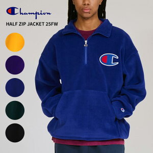 �`�����s�I�� �����Y �R�[�f�����C�W���P�b�g Champion �n�[�t�W�b�v�W���P�b�g 25FW HALF ZIP JACKET �A�N�V�����X�^�C�� �`�����s�I�� �H�~ M L XL C3-C615