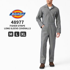Dickies Fisher Stripe Long Sleeve Coveralls fBbL[Y tBbV[XgCv OX[u Jo[I[  Ȃ 48977 Y fB[X