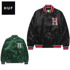 【4/23まで店内全品P5倍以上！】ハフ HUF CRACKERJACK SATIN BASEBALL JACKET サテンジャケット アウター 男性 メンズ [BB]