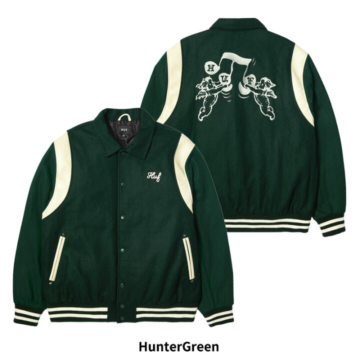 楽天市場】ハフ メンズ スタジャン HUF Song Varsity Jacket バー 
