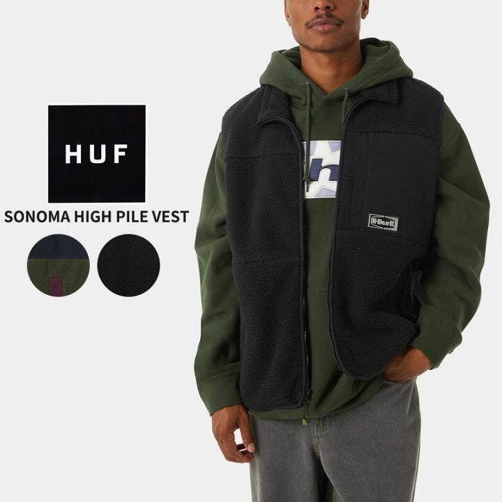 楽天市場】ハフ ボア ベスト HUF SONOMA HIGH PILE VEST フリース 