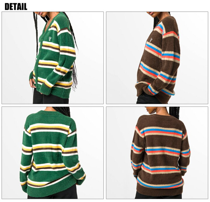 楽天市場】ハフ HUF 1984 MOHAIR STRIPE CARDIGAN モヘア カーディガン 