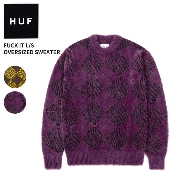 楽天市場】ハフ HUF FUCK IT L/S OVERSIZED SWEATER オーバーサイズ 
