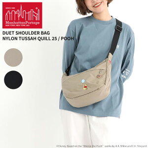 }nb^|[e[W ܂̃v[ fBYj[R{ V_[obO ΂߂ Manhattan Portage DUET SHOULDER BAG NYLON TUSSAH QUILL 25 / POOH [obO MP2409TSPH25