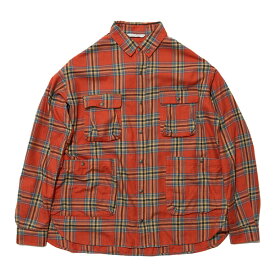 【4/23まで店内全品P5倍以上！】ナンガ NANGA FADE PLAID CAMP SHIRT フェードプレイドキャンプシャツ メンズ 長袖シャツ [AA]