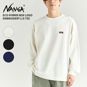 �i���K T�V���c NANGA ECO HYBRID BOX LOGO EMBROIDERY L/S TEE �G�R�n�C�u���b�h �{�b�N�X���S �G���u���C�_���[ �����O�X���[�u�e�B�[ ����T�V���c �����Y NW2411-1G803