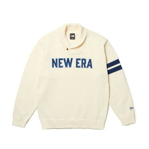 ニューエラ ユニセックス ゴルフウエア セーター トップス NEW ERA ショールカラーニット オフホワイト ニットトップス 14669845