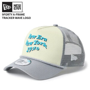 �j���[�G�� �����Y ���b�V���L���b�v �X�q ���f�B�[�X NEW ERA 9FORTY A-Frame�g���b�J�[ Wave Logo �N���[���z���C�g/�O���[ �X�i�b�v�o�b�N 14744860