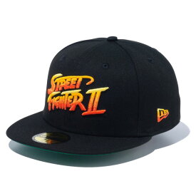 ニュー エラ NEW ERA 59FIFTY STREET FIGHTER II ストリートファイターII タイトルロゴ ブラック キャップ 帽子 [BB]