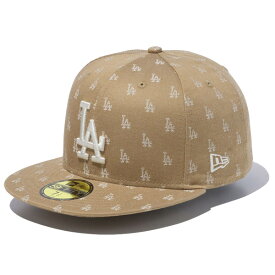 【ポイント5倍以上】ニュー エラ NEW ERA 59FIFTY MLB Jacquard ロサンゼルス・ドジャース カーキ × クローム キャップ 帽子 [BB]