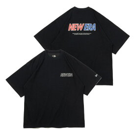 【ポイント5～10倍】ニュー エラ NEW ERA 半袖 オーバーサイズド パフォーマンス Tシャツ Word Mark Logo ブラック × トリコロール パフォーマンス アパレル トップス カットソー [AA-3]