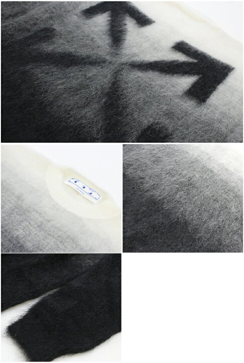 楽天市場】オフホワイト OFF-WHITE DIAG BRUSHED KNIT CREWNECK BLACK 