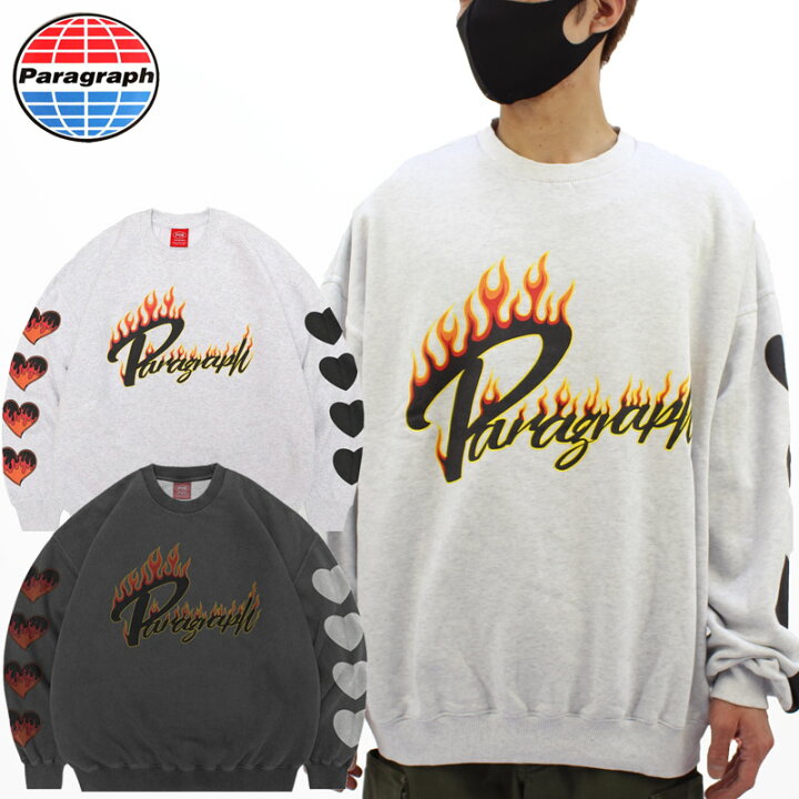 楽天市場】パラグラフ paragraph FIRE HEART WASH SWEAT NO.08-014  