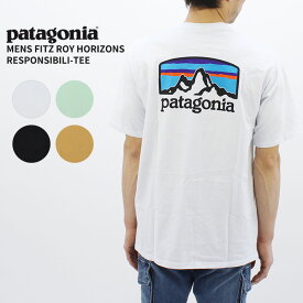 【セール中P5倍以上】パタゴニア patagonia メンズ フィッツロイ ホライゾンズ レスポンシビリティー S/SL Mens Fitz Roy Horizons Responsibili-Tee メンズ 半袖 Tシャツ [AA-2]