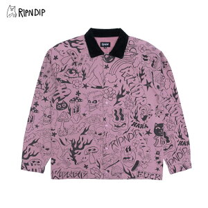 ���b�v���f�B�b�v RIPNDIP We Don't Care Coaches Jacket Mauve �R�[�` �W���P�b�g �A�E�^�[ �j�� �����Y rnd9501
