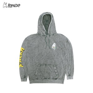 ���b�v���f�B�b�v �����Y �v�����g �p�[�J�[ RIPNDIP X Nerm Hoodie Charcoal Mineral Wash �X�E�F�b�g �t�[�h �v���I�[�o�[ �p�[�J�[ �j�� �����Y rnd9547