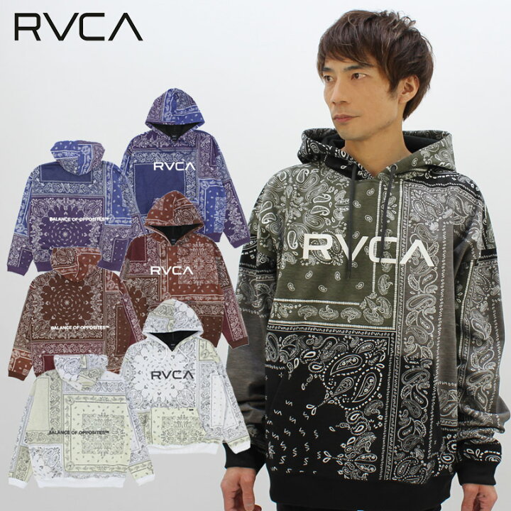 楽天市場】ルーカ RVCA PATCHWORK BANDANA HOODIE メンズ バンダナ柄  