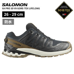�T������ �����Y �h�� �g���C�������j���O�V���[�Y SALOMON XA �v�� 3D V9 �S�A�e�b�N�X ���C�t�����O XA PRO 3D V9 GORE-TEX LIFELONG Black / Coyote Brown / Vanilla Ice L47963800